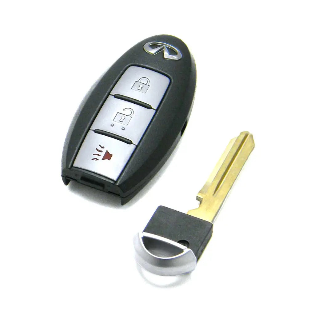 front and emergency key of 2009-2017 (OEM Refurb) Smart Key of Infiniti FX35  FX50  EX35  QX50  PN 285E3-1BA7A  KR55WK49622