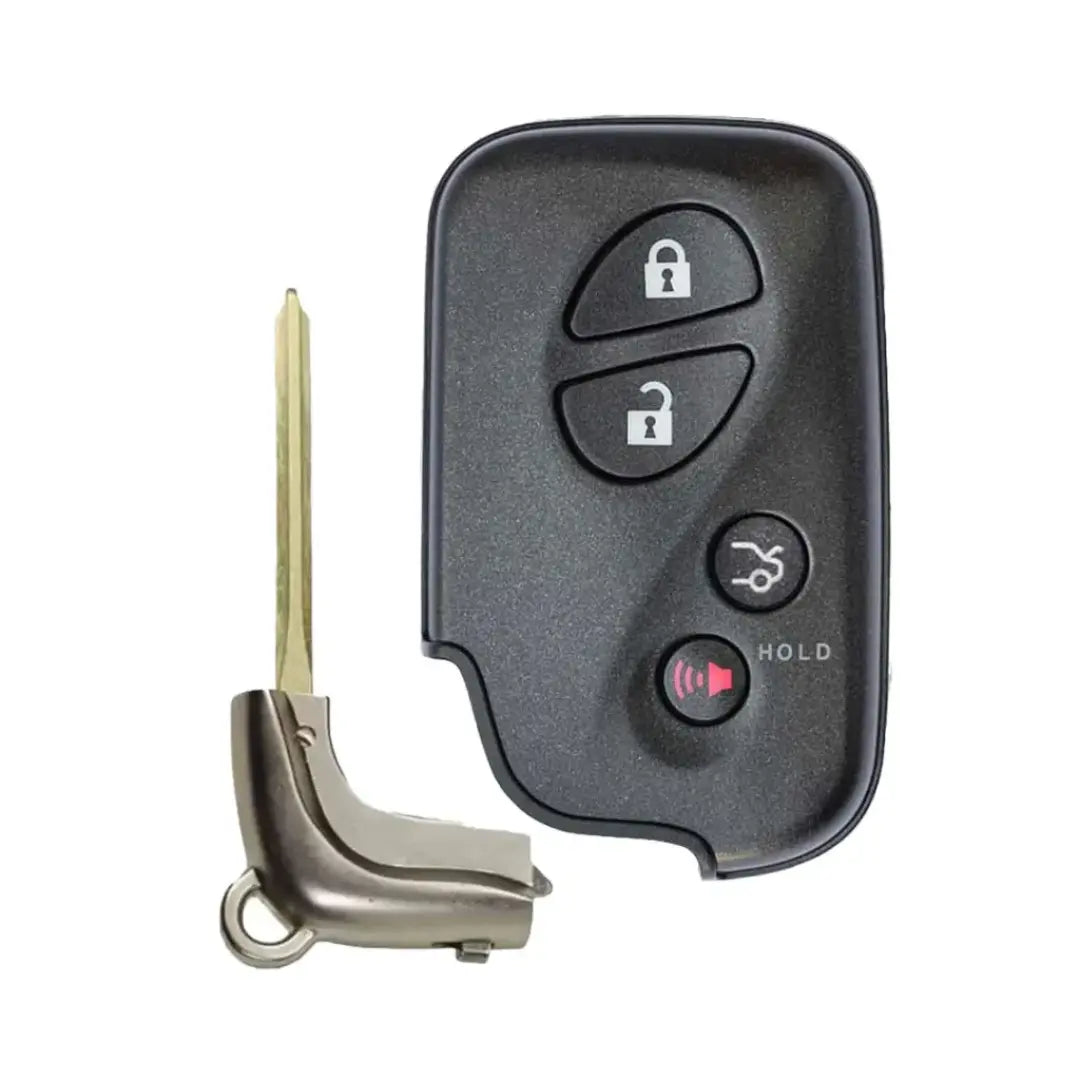 front and emergency key of 2011-2013 (OEM Refurb) Smart Key for Lexus ES350 / ISC / ISF | PN: 89904-30C60 / HYQ14AEM