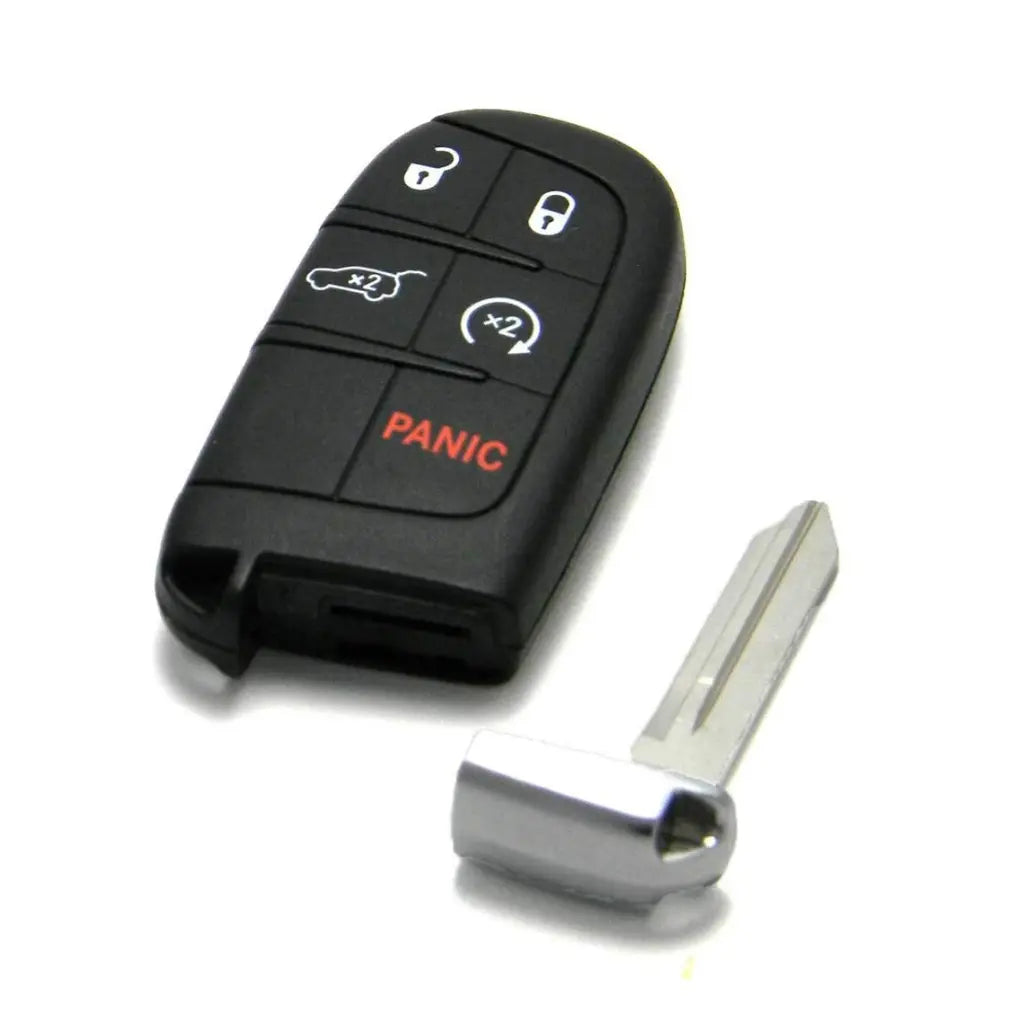 front and emergency key of 2014-2021 (OEM Refurb) Smart Key for Jeep Cherokee  PN 68141580AF  GQ4-54T