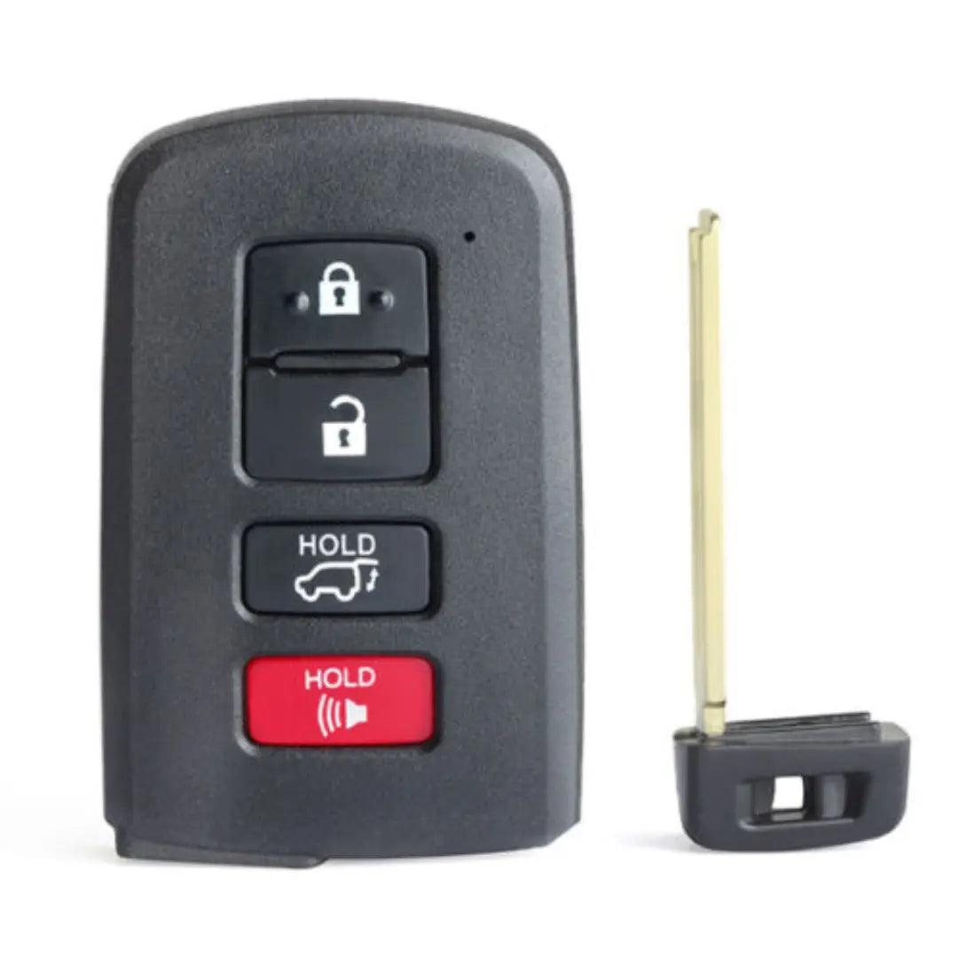 front and emergency key of 2014-2021 (OEM Refurb) Smart Key for Toyota Highlander / Sequoia | PN: 89904-0E121 / HYQ14FBA-2110
