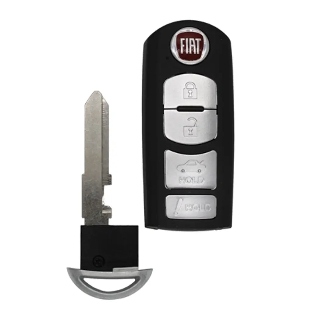 front and emergency key of 2015-2017 (OEM Refurb) Smart Key for  Fiat 124 Spider  PN RLVMISK11-0705  WAZSKE13D01