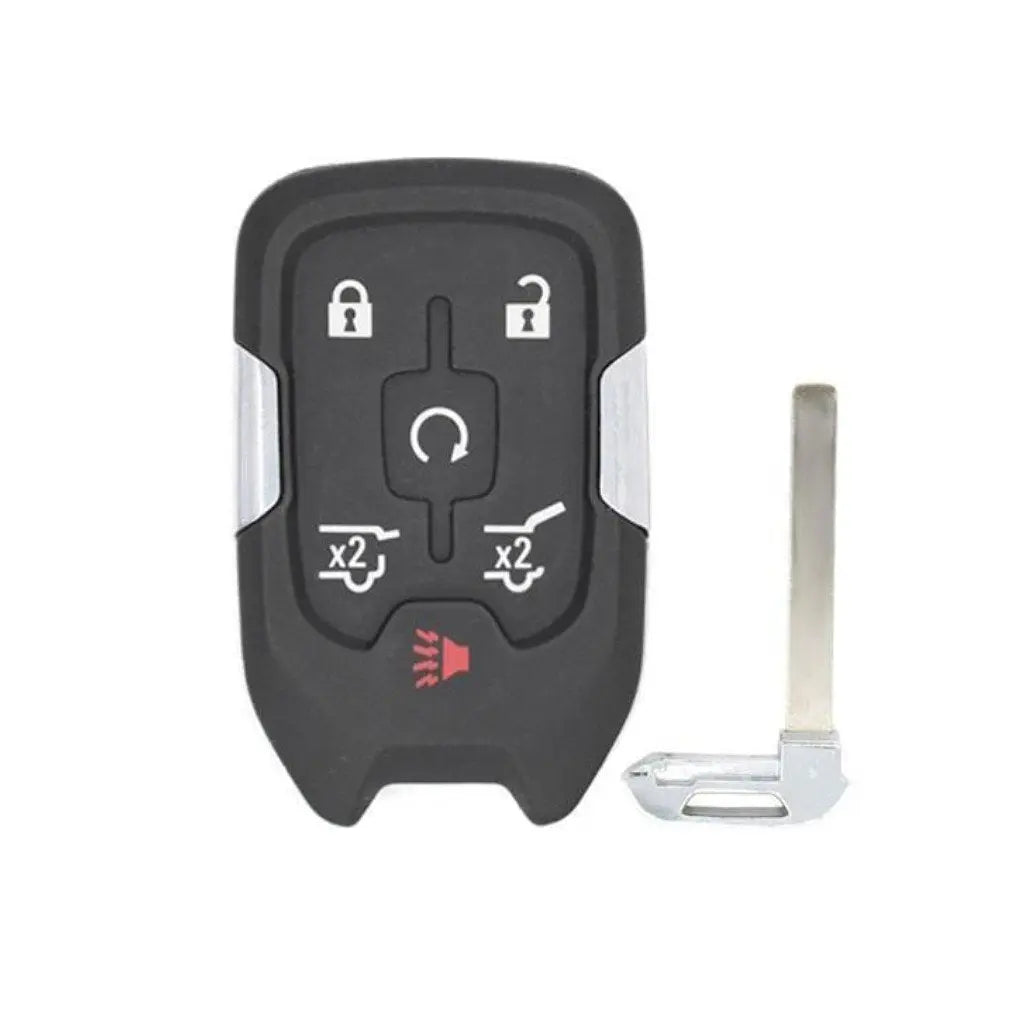 front and emergency key of 2015-2019 (Aftermarket) Smart Key for  GMC  Chevrolet Yukon - Tahoe  PN 13580804  HYQ1AA