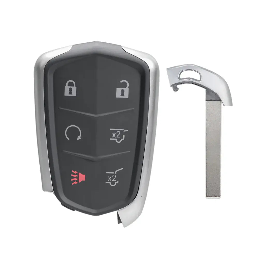 front and emergency key of 2015-2020 (OEM) Smart Key for Cadillac Escalade  PN 13598512  HYQ2EB