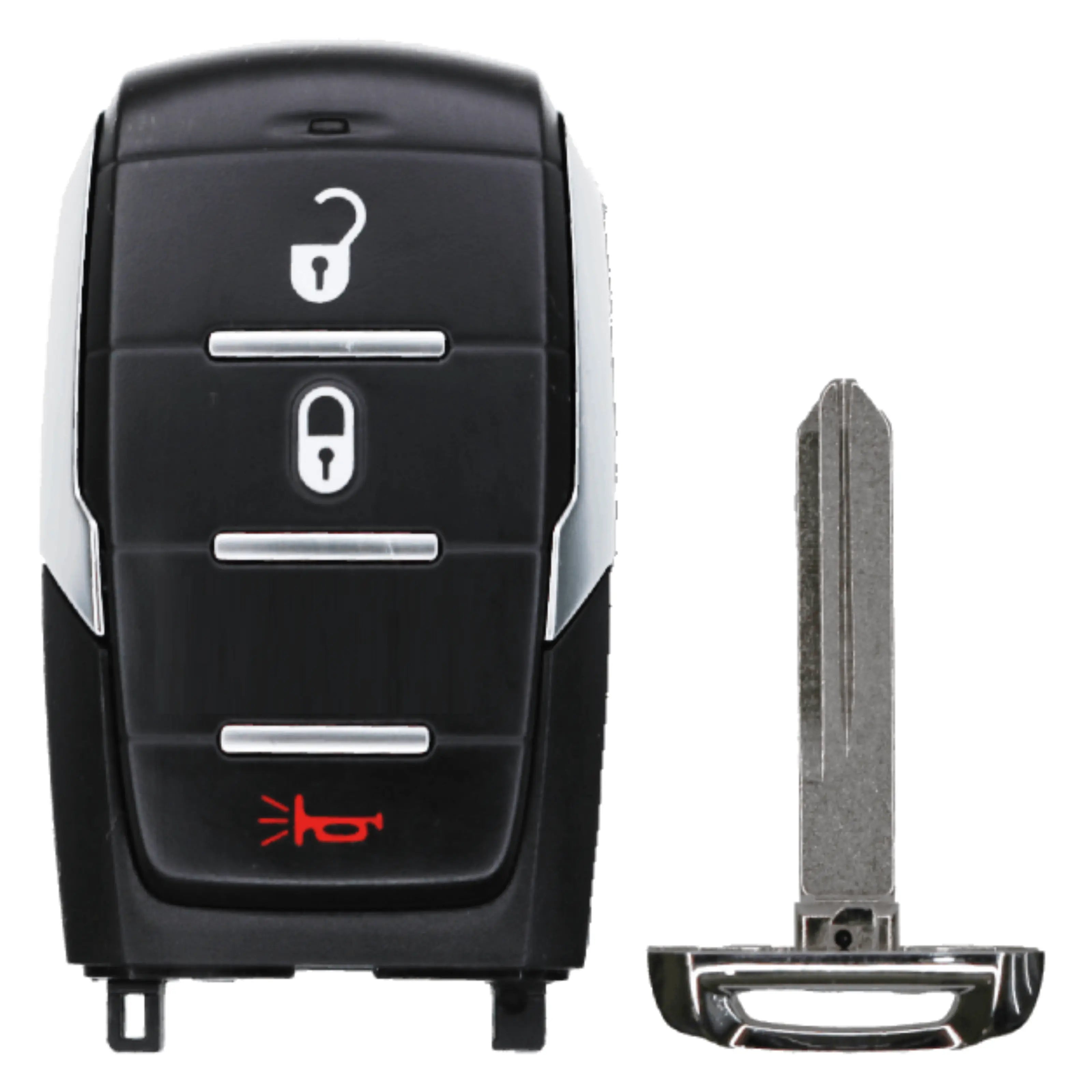 front and emergency key of 2019-2021 (OEM Refurb) Smart Key for Dodge Ram | PN: 68291687AD / OHT-4882056