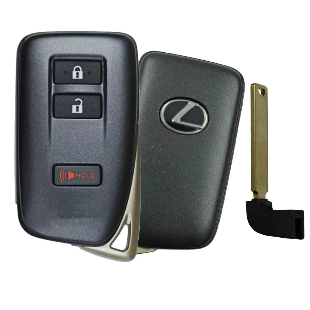 front back and emergency key 2015-2019 (OEM) Smart Key for Lexus NX200t - NX300h  PN89904-78460  HYQ14FBA