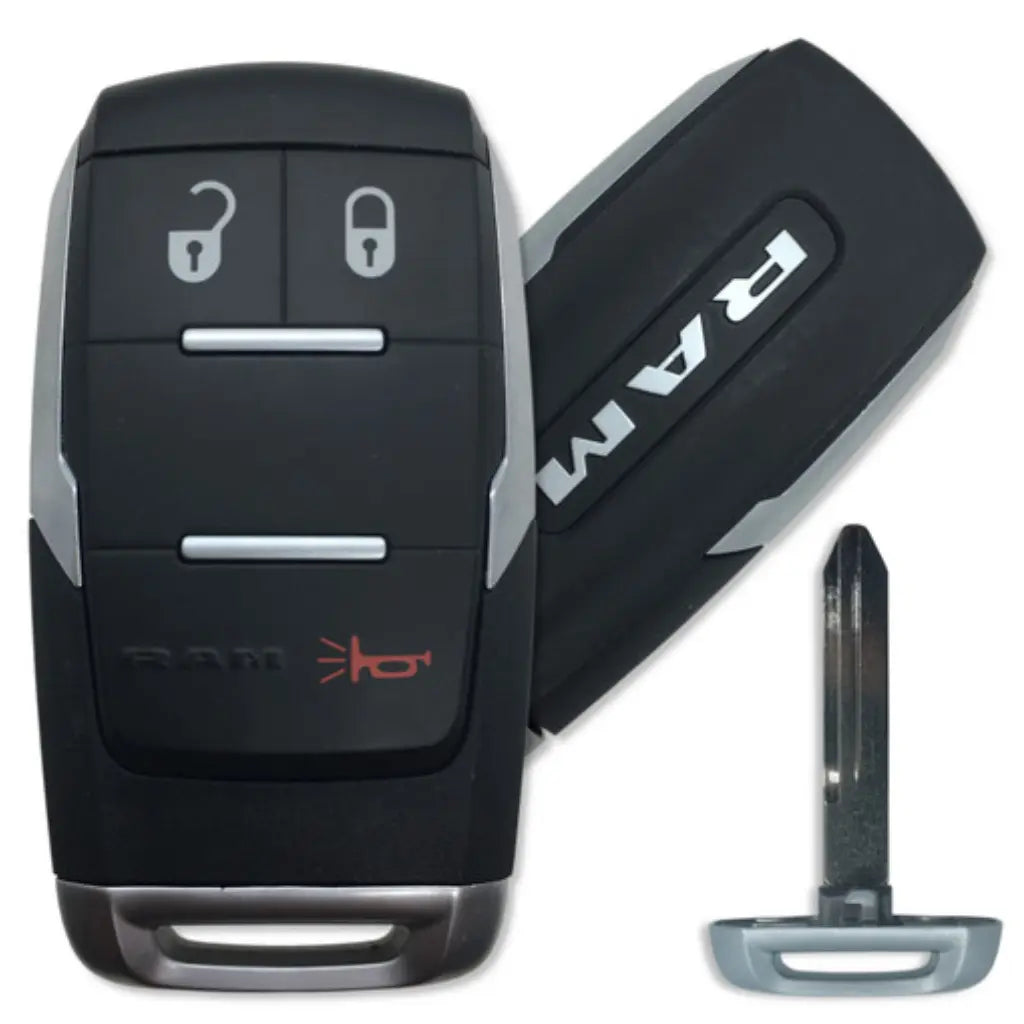 front back and emergency key 2019-2021 (OEM Refurb) Smart Key for Dodge Ram Pickup  PN 68365299AB  GQ4-76T
