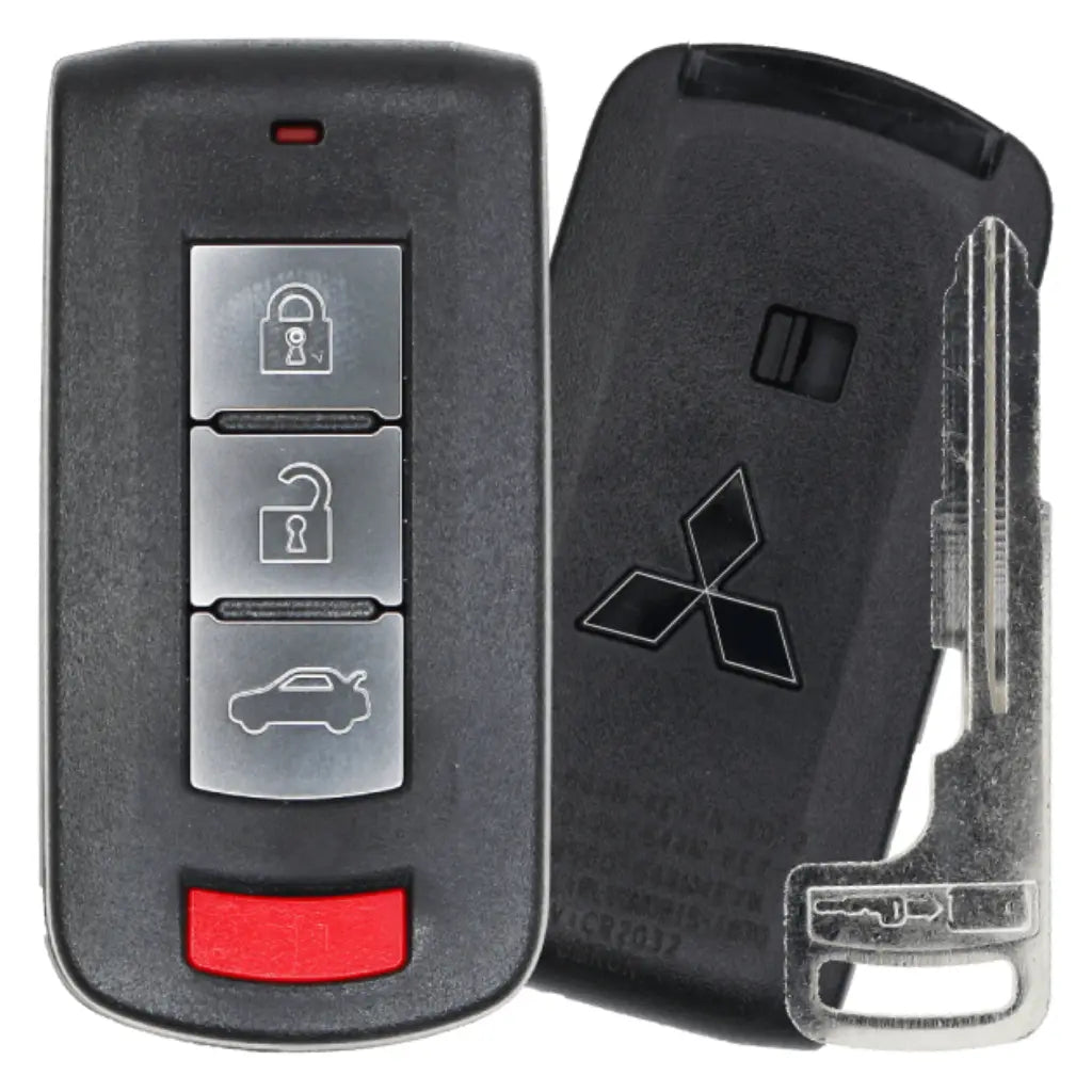 front back and emergency key of 2008-2017 (OEM) Smart Key for Mitsubishi Lancer  PN 8637A228  OUC644M-KEY-N