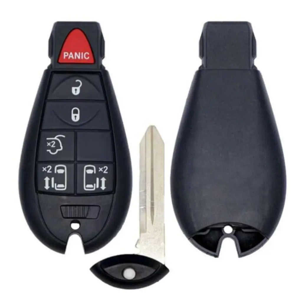 front back and emergency key of 2011-2020 (OEM Refurb) Fobik Key for Dodge Grand Caravan  PN 56046705AE  IYZ-C01C