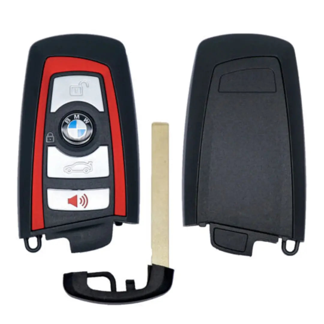 front back and emergency key of 2013-2018 (OEM Refurb) Smart Key for BMW 7  5  3 Series  FCC ID YGOHUF5767