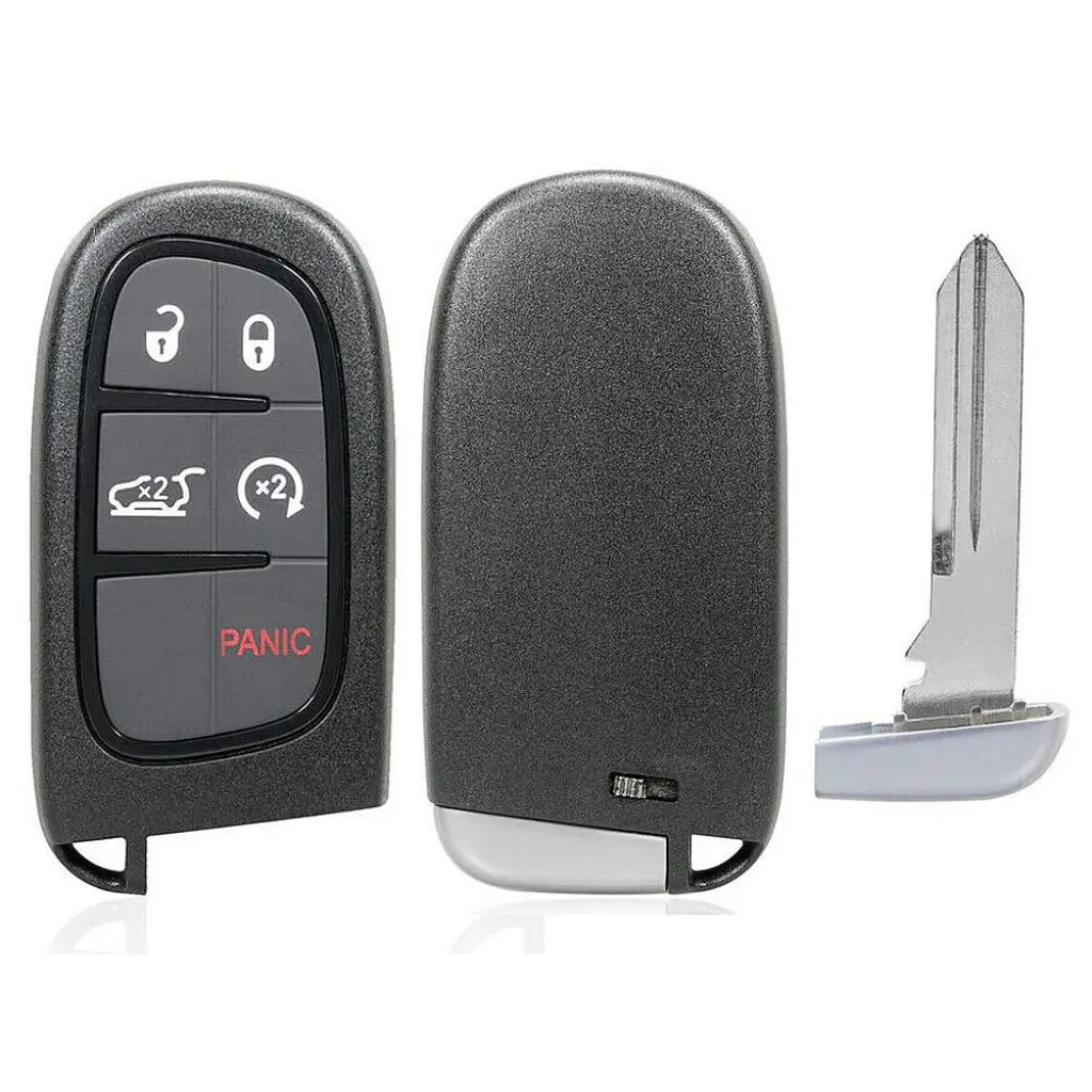 front back and emergency key of 2014-2020 (Aftermarket) Smart key for Jeep Cherokee  FCC ID GQ4-54T