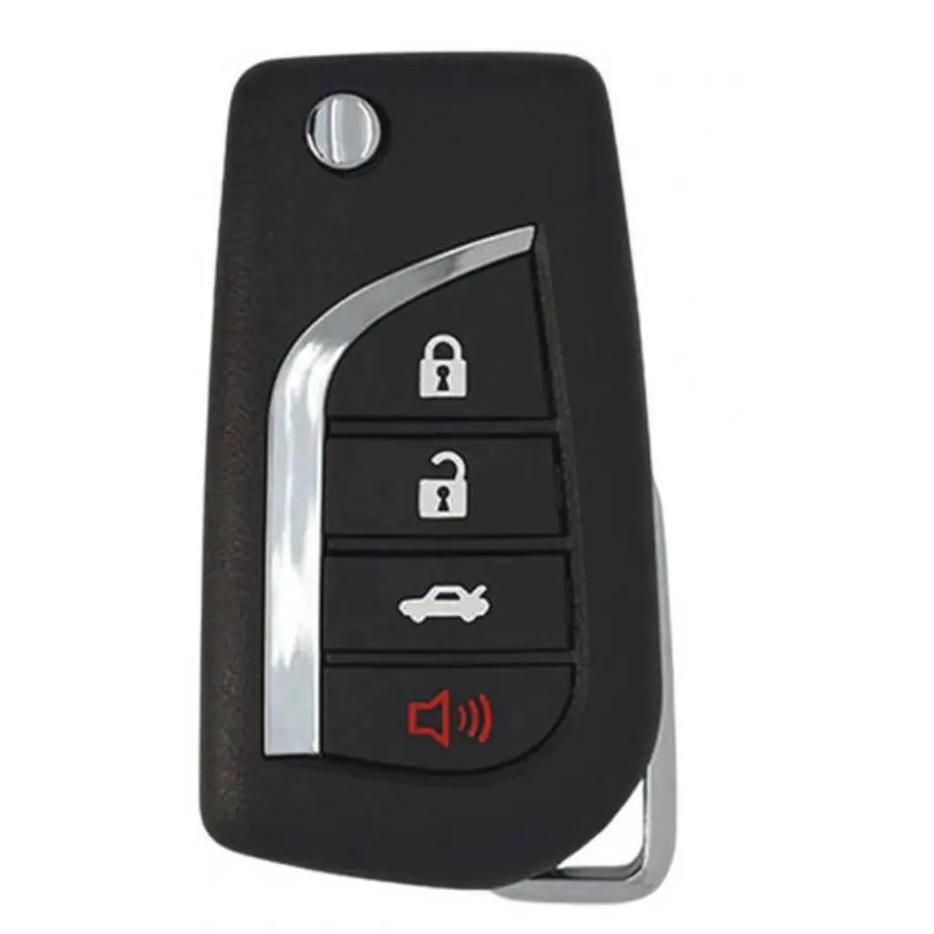 front of 2004-2010 (Aftermarket) Remote Flip Key for Toyota Highlander  Sequoia  Sienna  FCC ID GQ43VT20T