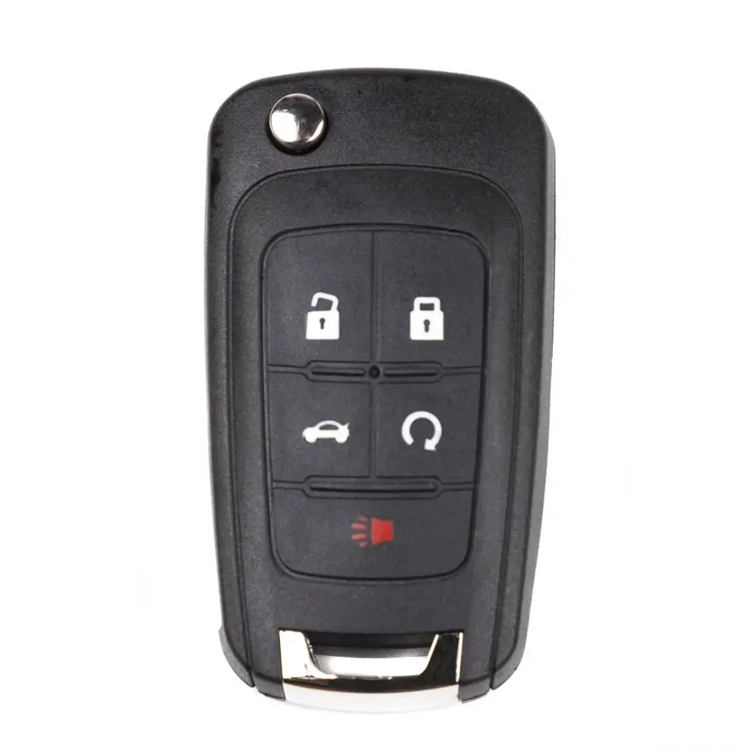 front of 2010-2019 (NEW) Strattec Remote Flip Key for Chevrolet Camaro / Cruze / Equinox | PN: 5912545 / OHT01060512