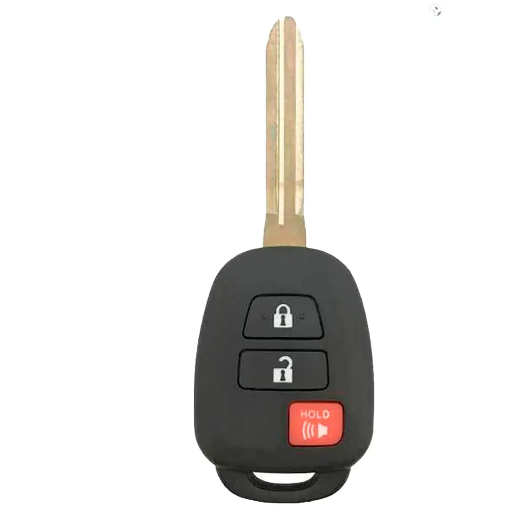 front of 2013-2016 (OEM) Remote Head Key for Toyota RAV4 LE, XLE  Highlander LE  PN 89070-0R130  HYQ12BDP
